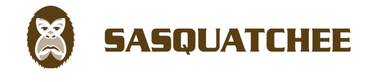 Sasquatchee - Sasquatch face logo, home